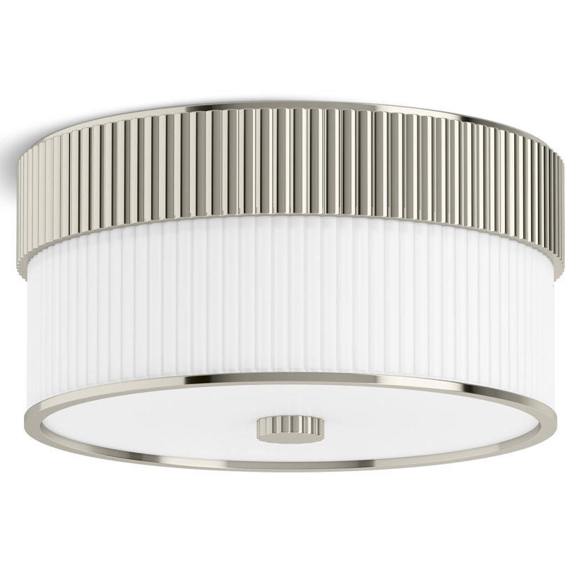 Tresdoux Flush-Mount Light, Polished Nickel