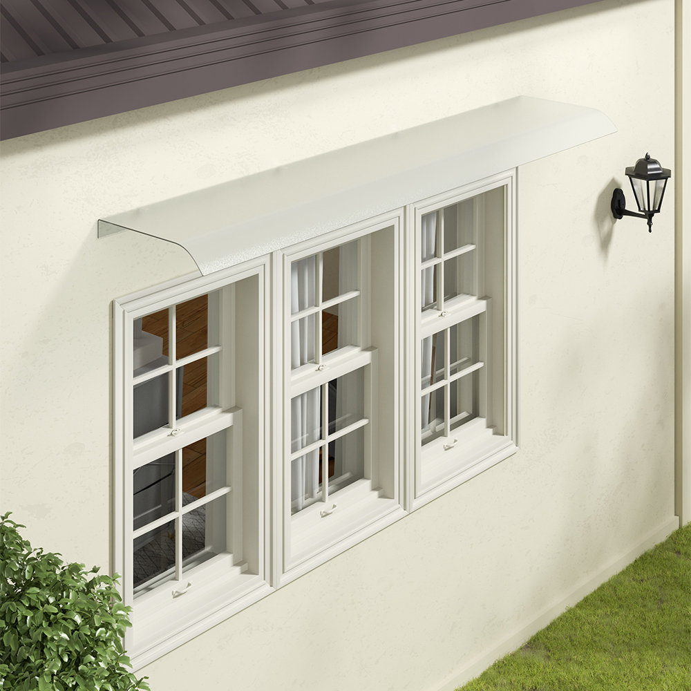 Dakota Fields 160cm W x 33cm D Plastic Cover Retractable Door / Window Awning
