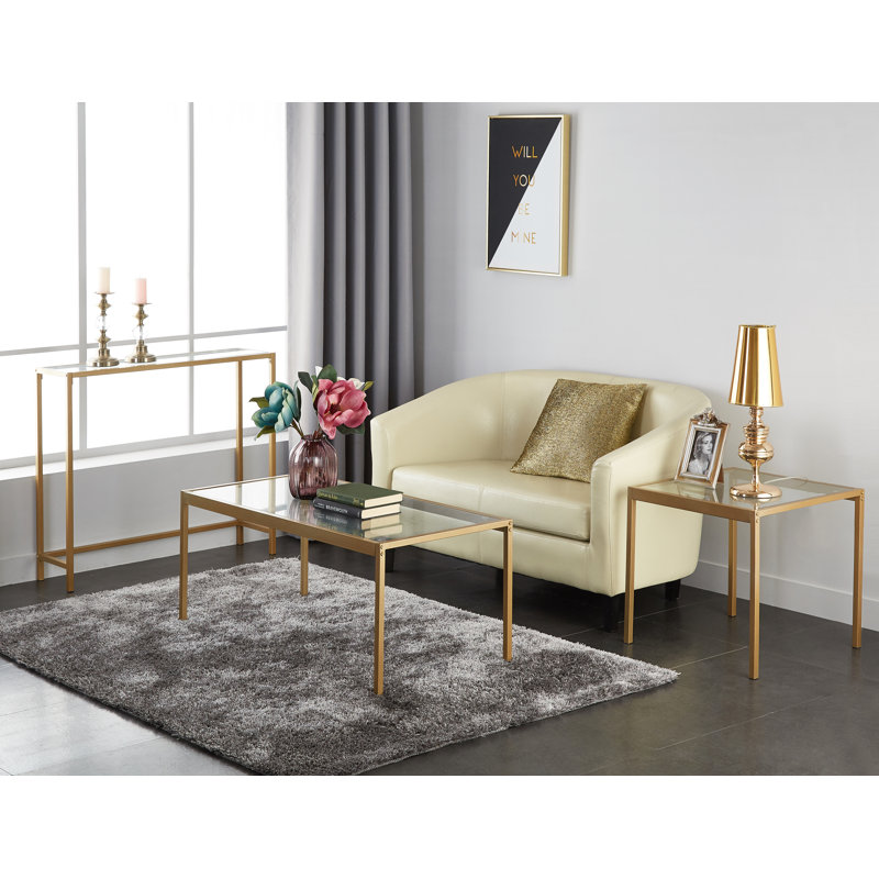 36'' Glass Top Console Table