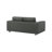 Cramer 76" Modern Leather Loveseat In Anthracite Gray With Track Arms-1943575374