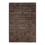 Fine Vibrance One-of-a-Kind 4' 4" X 6' 4" Hand Knotted Area Rug