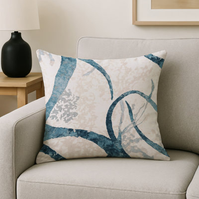 Coussin décoratif intérieur / extérieur bleu Modern Modern
