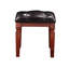 Meuble-lavabo et tabouret de couleur cerise - tiroirs de rangement, design élégant, coussin de siège, siège en bois d'hévéa avec placage élégant, placage de peuplier,