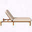 Chaise longue en bois d'acacia avec dossier réglable à 3 positions