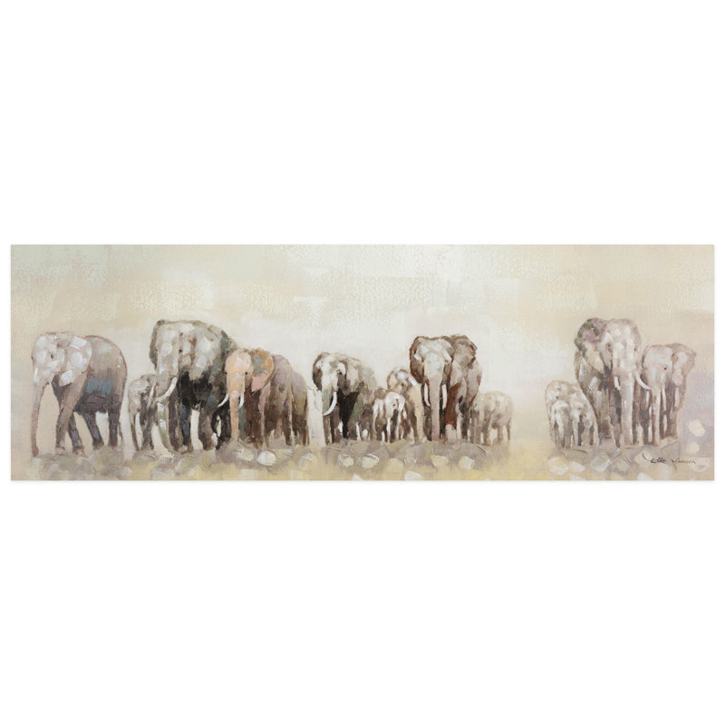 Path of the Elephants Acrylic Painting