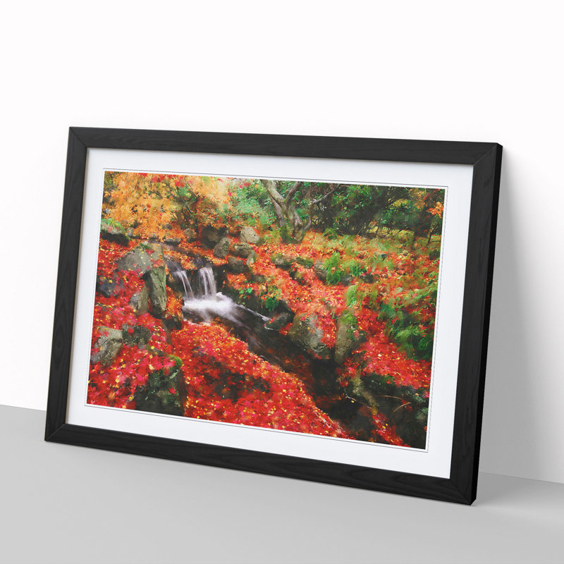 Forest Stream Vol.4 - Framed Print, 48cm H x 65cm W x 2cm D, Black Framed
