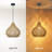 Boho Handwoven Rope Pendant Light-367556179