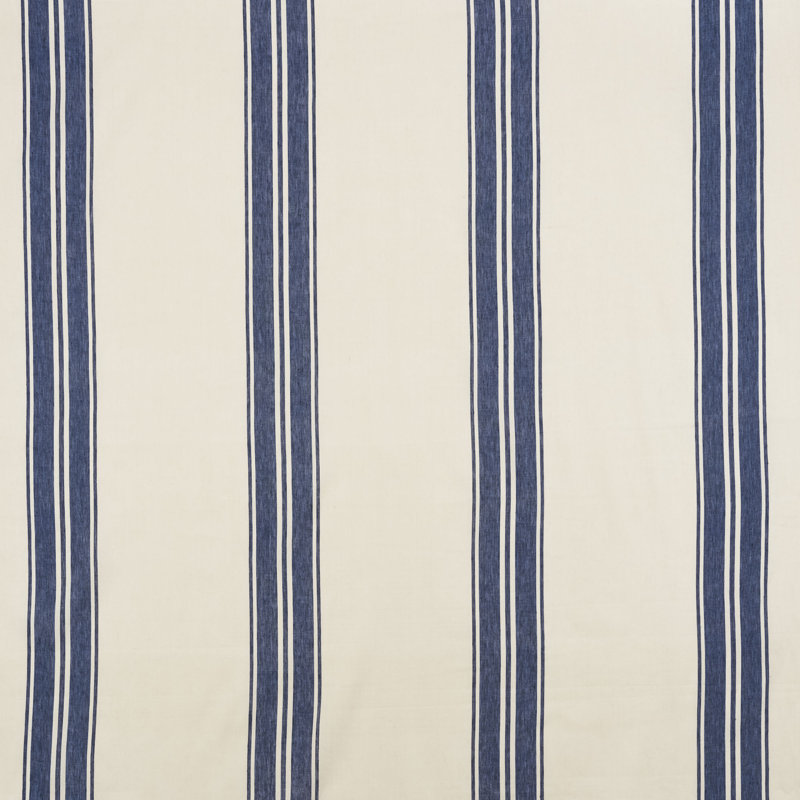 Tissu rayé Schumacher x Mark D. Sikes Brentwood, Cobalt