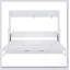 Lit escamotable double / grand avec système de levage hydraulique et bureau pour une utilisation compacte et multifonctionnelle-129448358-129448359