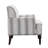 Iliana Upholstered Gray Stripe Cotton Blend Armchair with Solid Wood Legs and Nailhead Trim-2050938332