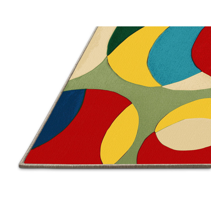 Vivid Wiggle Rug, Round 4'