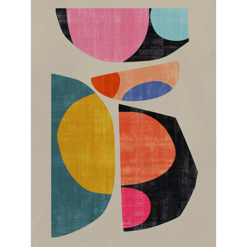 Colored Parts 6 Print by Angel Estevez, 21.25" H x 17.25" W, Black Framed Paper