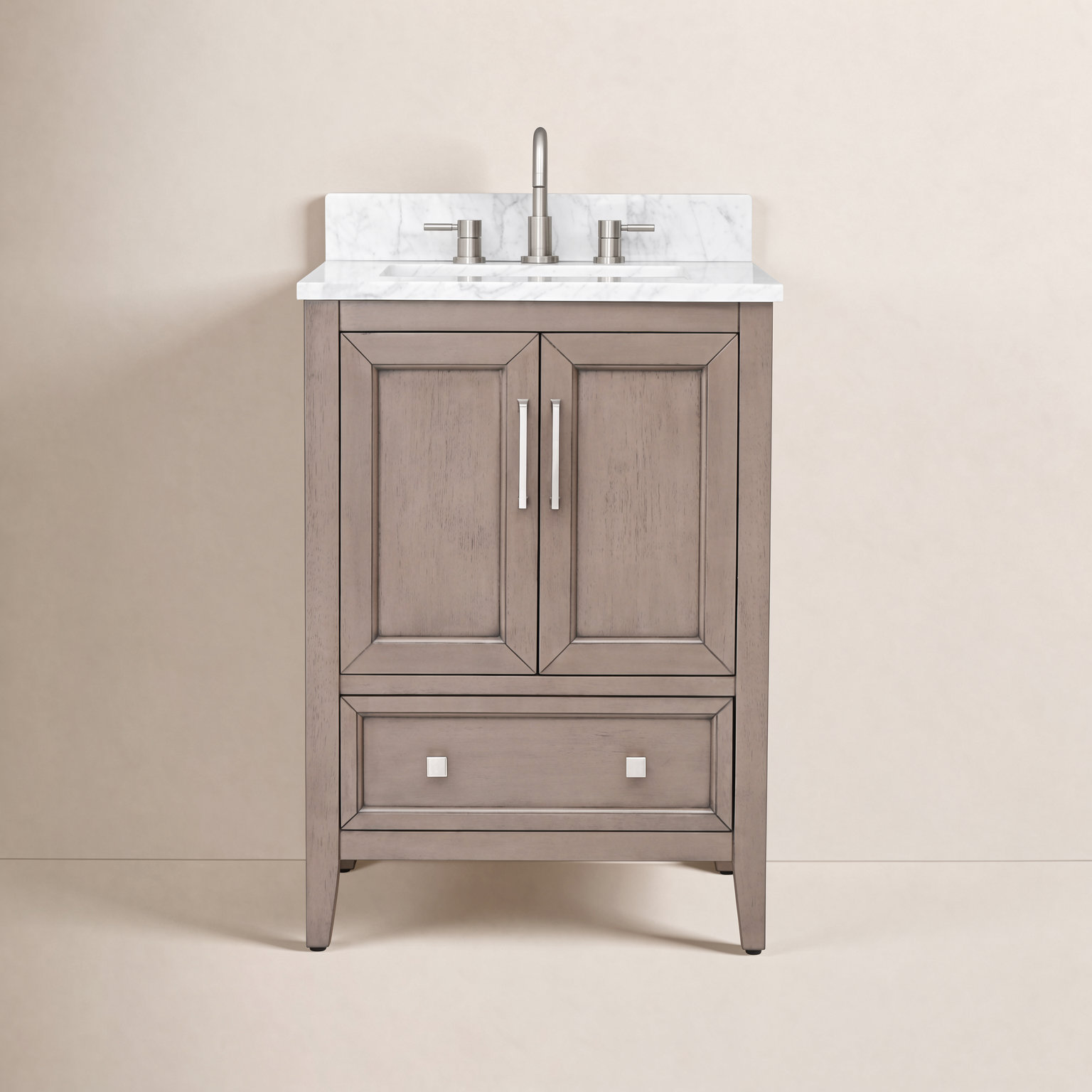 Murrieta Single Bathroom Vanity, Gray Oak, 25"