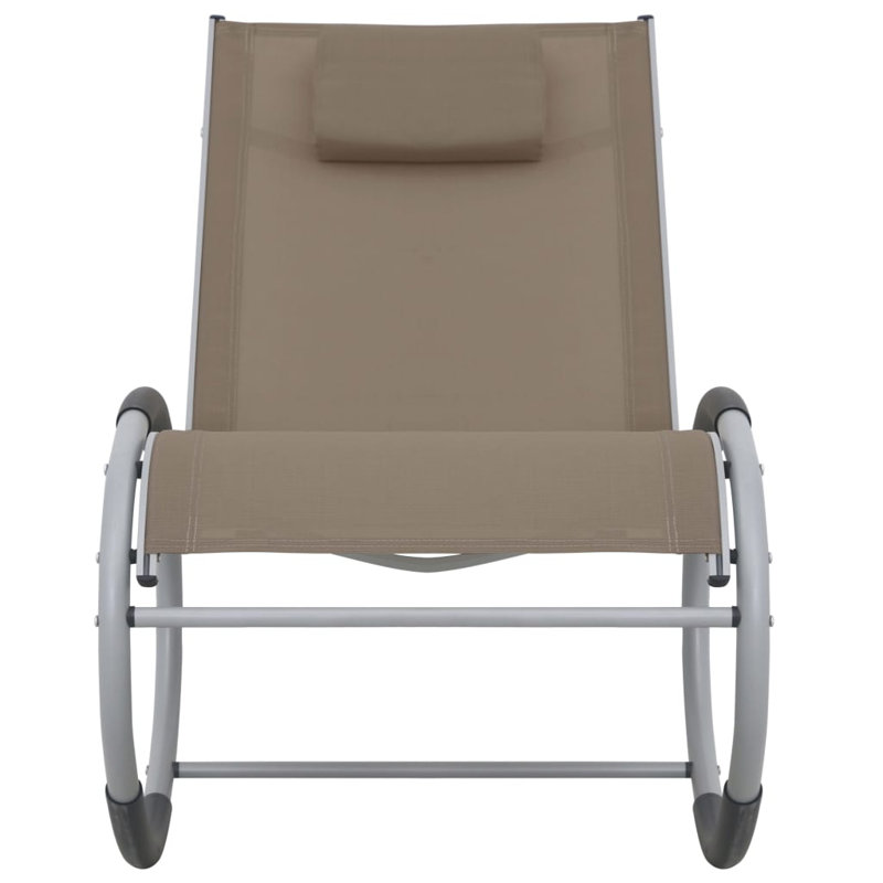 Chaise berçante d'extérieur Benniton, Gris clair