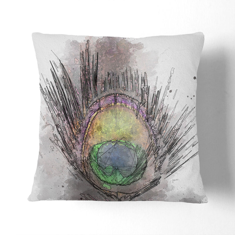 Abstract Square Cushion, 55cm H x 55cm W x 20cm D, Stone