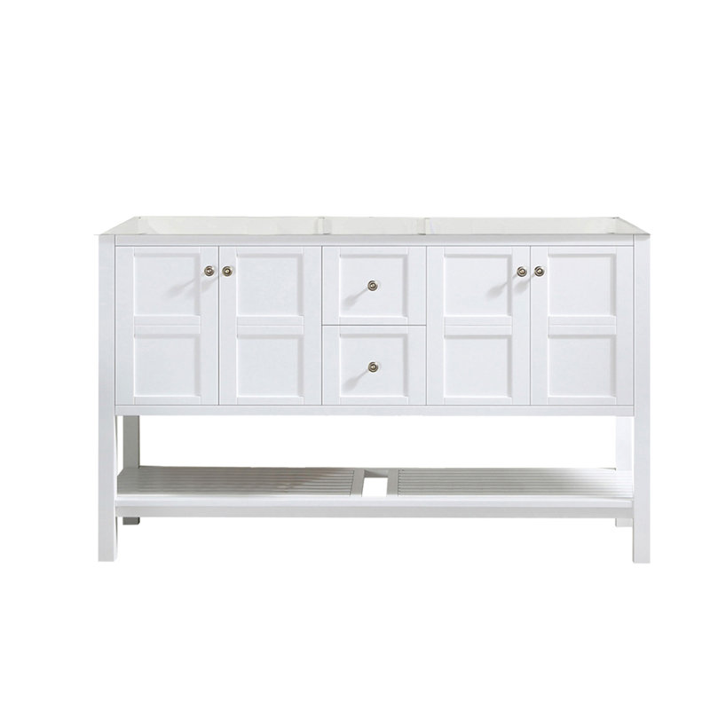 Base de meuble-lavabo simple 60 po seulement, Blanc