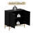2 Door Black Locker Accent Cabinet