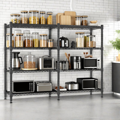Heavy Duty Storage Shelves, Wire Shelving Unit, Adjustable Metal Shelves For Storage, Garage Rack Pantry Shelves Kitchen Shelving