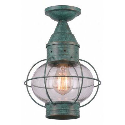 Brass Traditions - Ellington - 1 lumière - 33 cm - Vert verde - Laiton massif - Semi-encastré