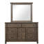 Commode 9 tiroirs avec miroir Jacella
