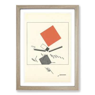 Two Quadrants by El Lissitzky - Framed Print