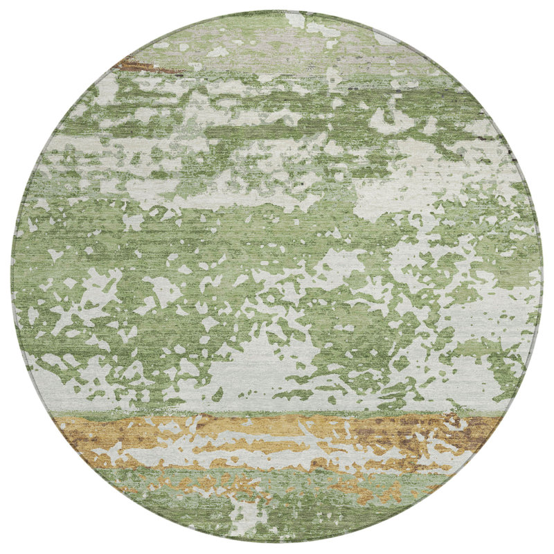 Tapis intérieur / extérieur lavable à la machine Lanphear ACN2398, Rond 8 pi