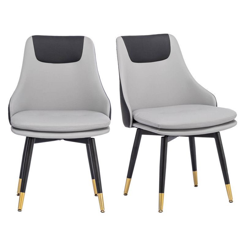 Ensemble de chaises de salle à manger modernes et luxueuses, Gris