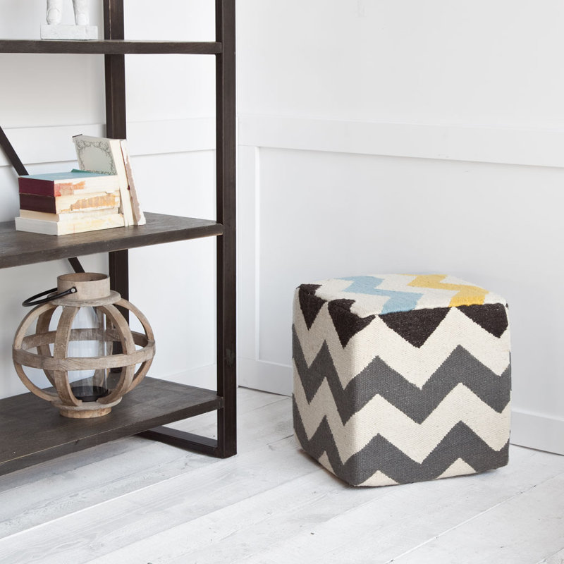 Ostrom Upholstered Wool Ottoman