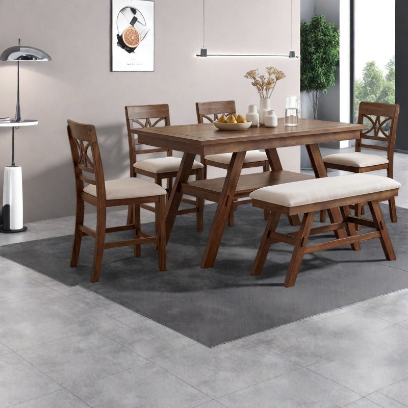 Piece Wood Dining Table Sets(must Include Both Table And Chair) With Storage
