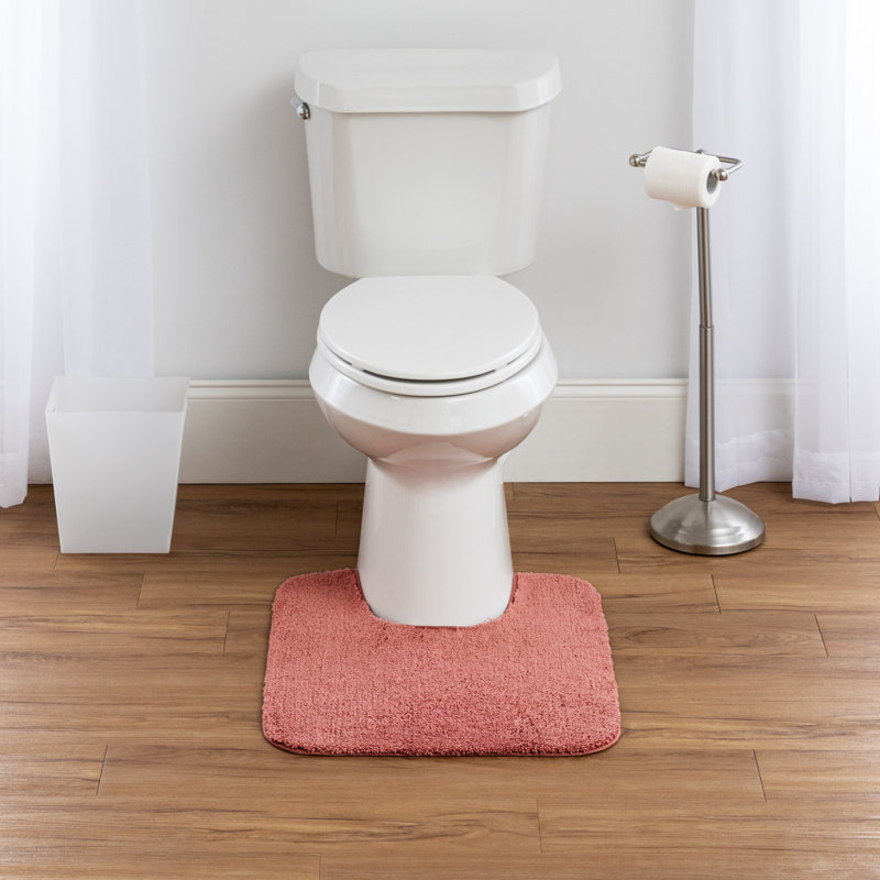 Castleberry U-shaped Polyester Non-Slip Solid Contour Mat, Terracotta