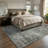 Watte Vintage Floral Border Washable Area Rug with Non-Slip Backing for Living Room & Bedroom-1783206050