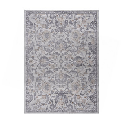 Collection 8X10 Sand/Ivory/Oriental Non-Shedding Living Room Bedroom Dining Home Office Stylish And Stain Resistant Area Rug