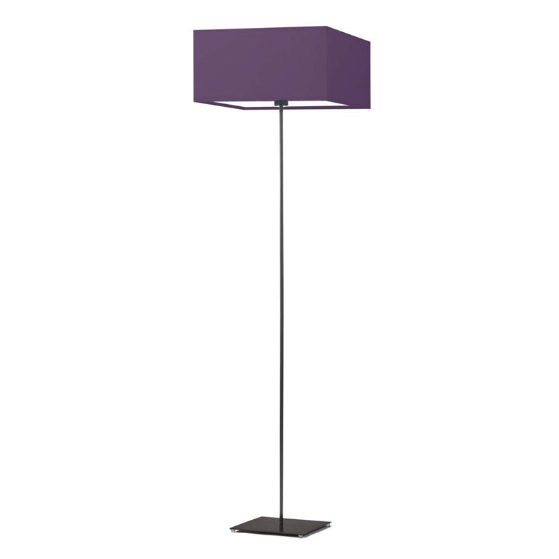 Attallah 156cm Traditional Floor Lamp, Violet, Black