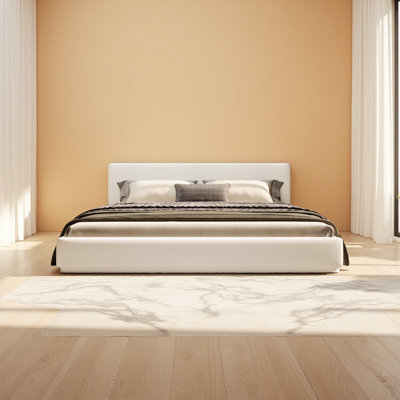 Soft And Comfortable Upholstered Bed. Luxurious And Cozy Bedroom Centerpiece, King Size