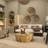 Brown Mango Wood Handmade Round Living Room Coffee Table, 36" x 36" x 13"