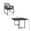 Steel Patio Dining Set Table,