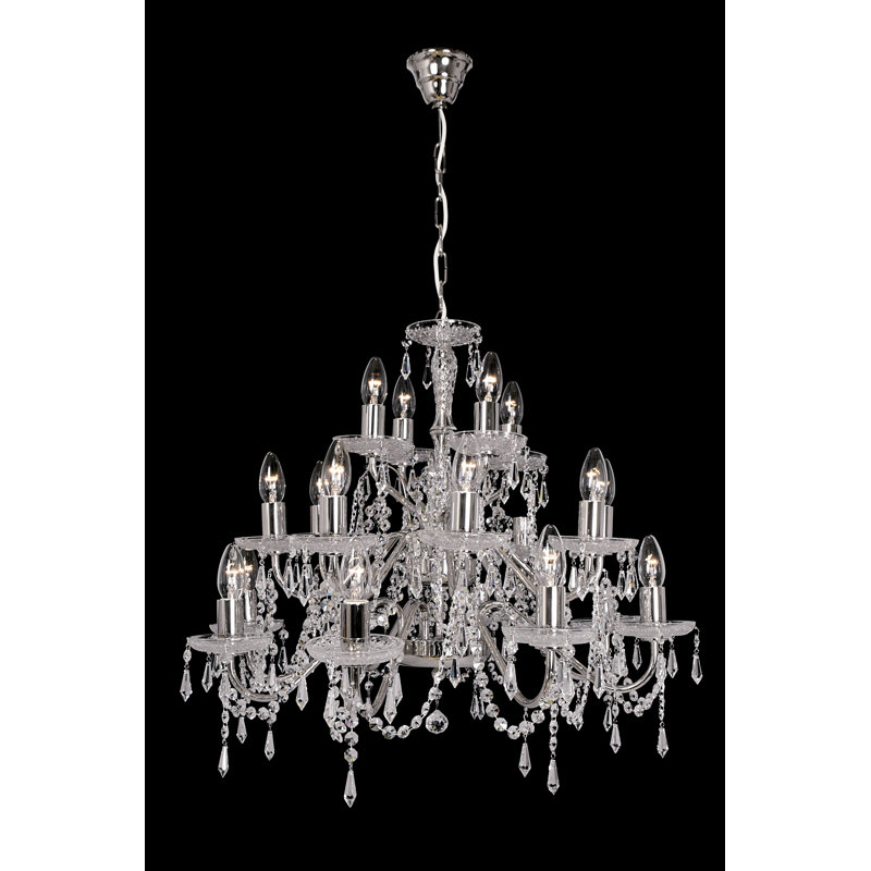 Nehemiah 20 - Light Candle Style Chandelier, Nickel
