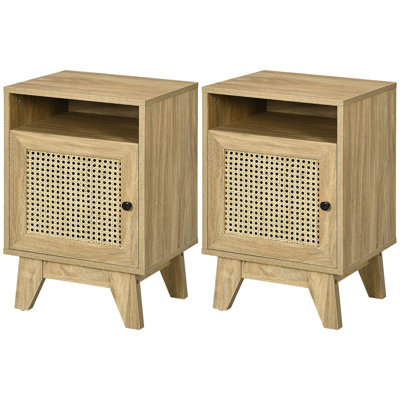 39cm W Manufactured Wood Bedside Table
