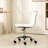 White Chromel Adjustable Air Lift Office Chair-1891098904