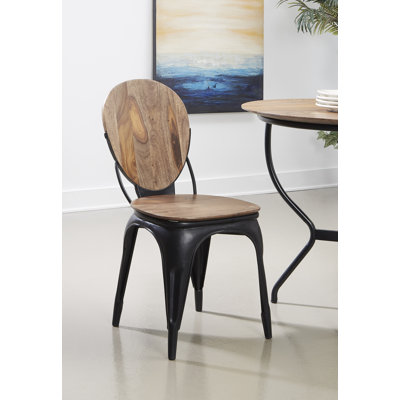 Chaise avec accoudoirs Pattie en brun