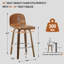 Swivel Upholstered Bar Stool-448671346-448671357