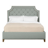 Audrey/Asher Queen Tufted Upholstered Low Profile Panel Bed