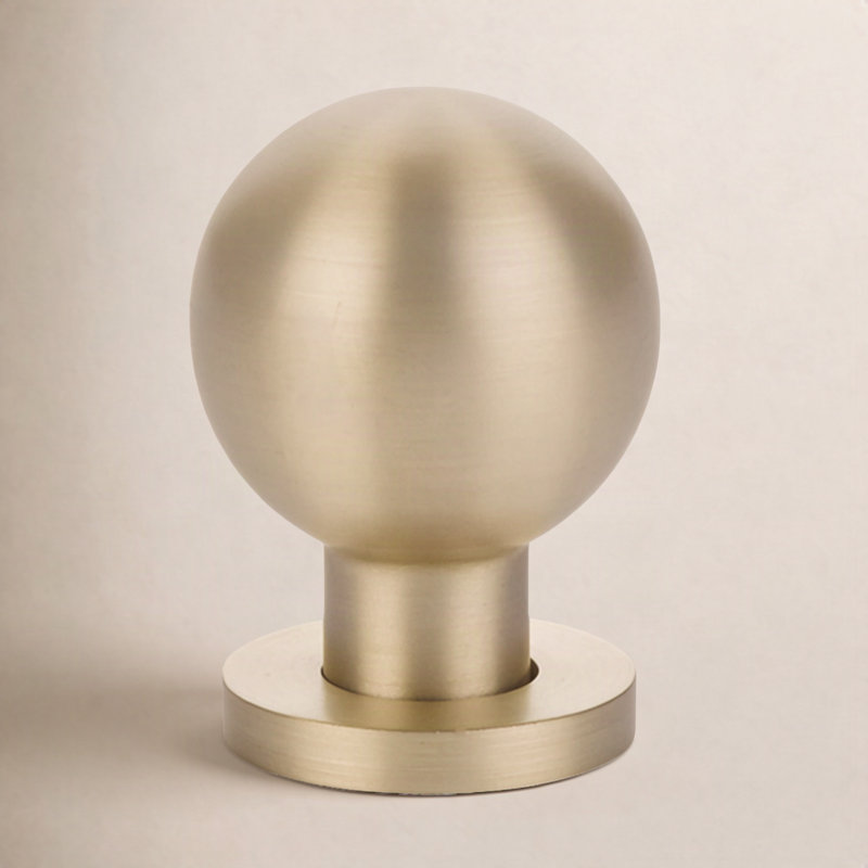 Emtek Globe Cabinet Knob 1-1/8", Satin Brass