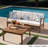 4-Piece Modular Acacia Outdoor Sofa Set, 3-Seater with Adjustable Layout, Water-Resistant Cushions & Matching Table-1915393023-1915393022