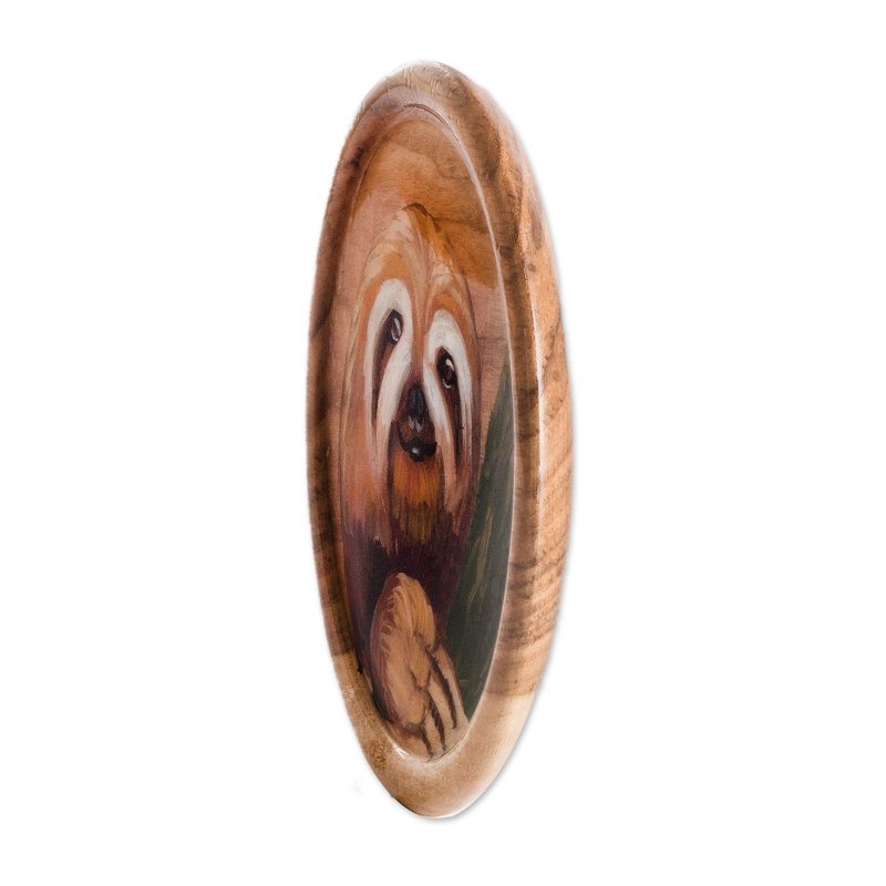 Assiette décorative en bois faite à la main