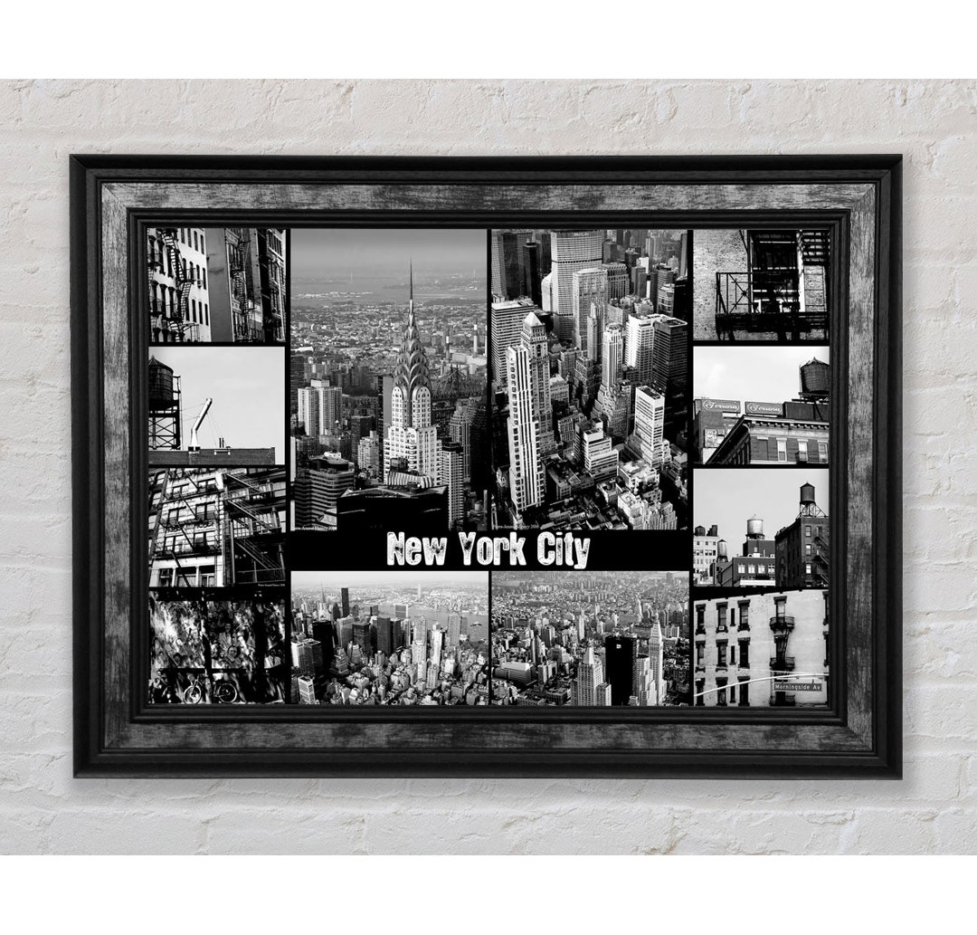 New York City Collage - Einzelne Bilderrahmen Kunstdrucke