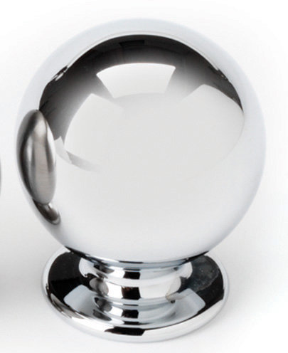 Round Knob, 1" H x 0.75" W x 0.5" D, Satin Nickel