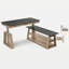 Bureau de direction électrique minimaliste en L avec plateau en cuir Minimalist 