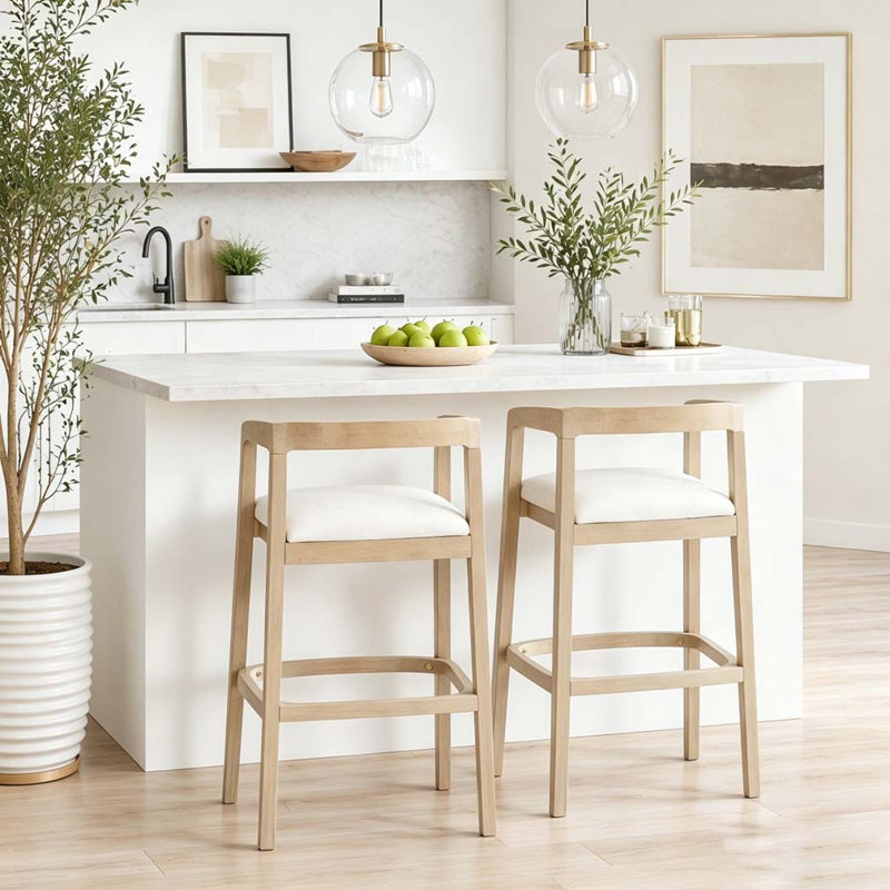 BAR STOOLS, Beige+light brown