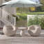 Sculptural Outdoor Lounge Chair, Faux Stone Finish, Ergonomic